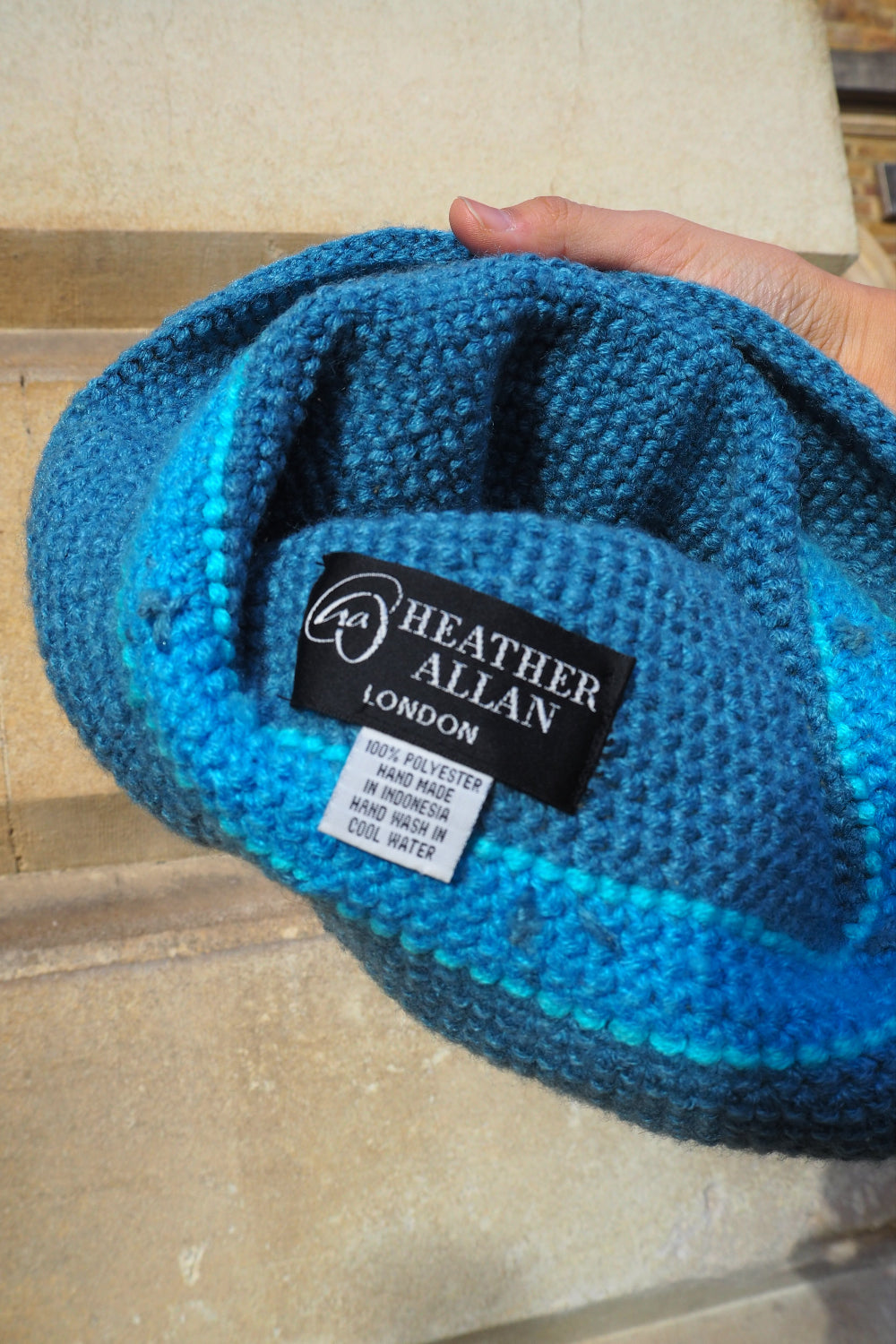 90's Heather Allan Bucket Hat | Turquoise Knit London Vintage