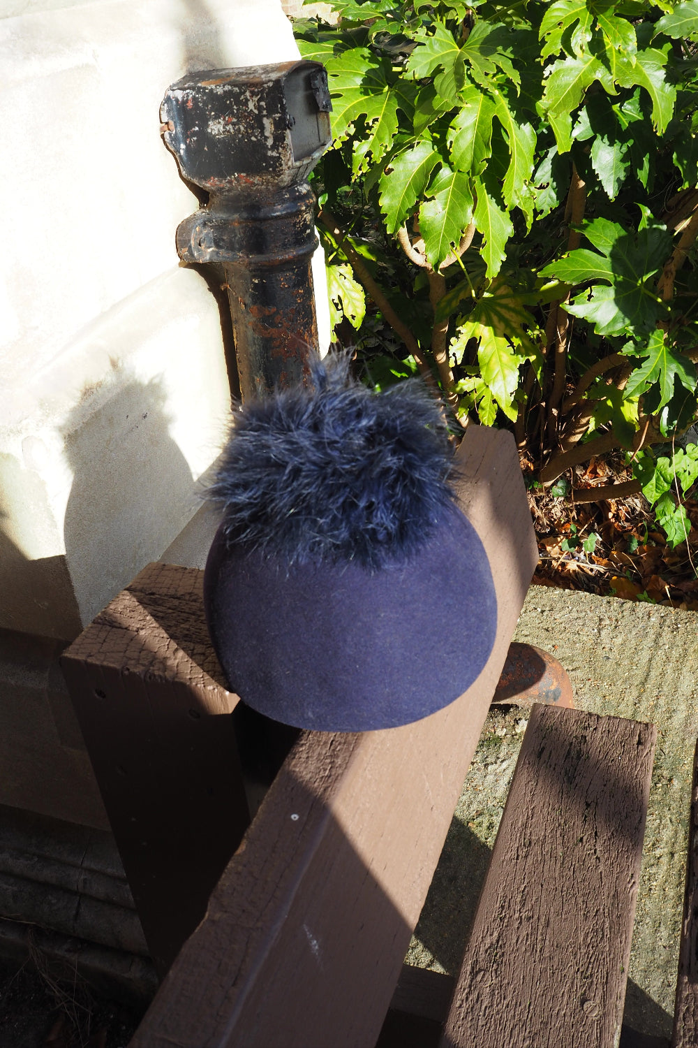 60's Edward Mann Wool Hat | London Vintage Feather Trim