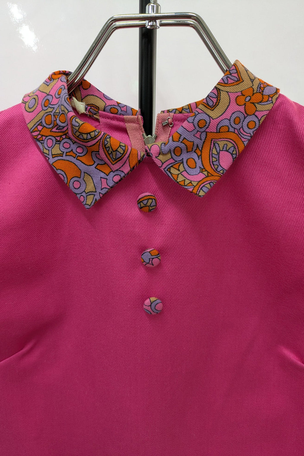 60's Pink Mini Dress London Vintage | Swinging Sixties Box Silhouette