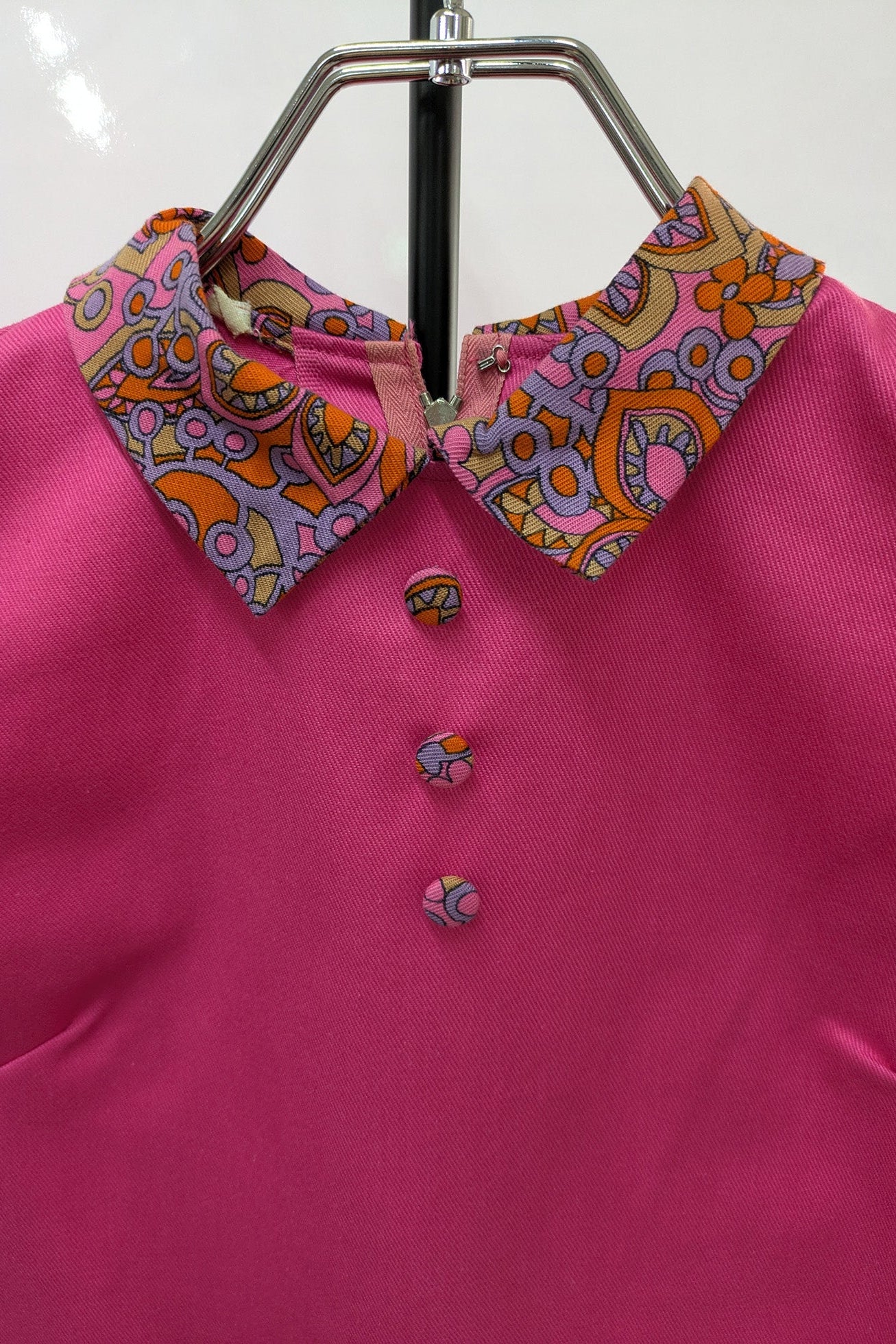 60's Pink Mini Dress London Vintage | Swinging Sixties Box Silhouette