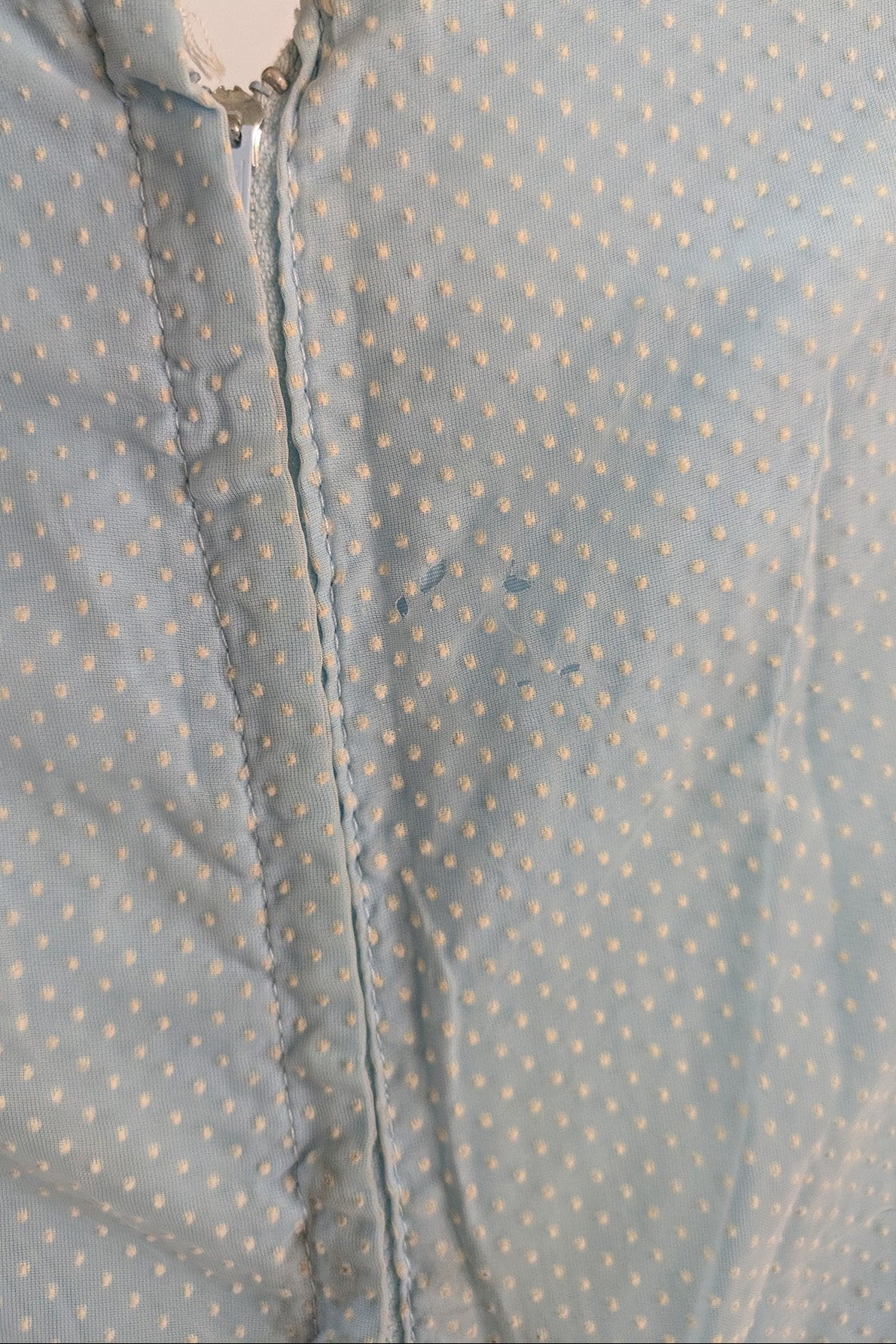 70's Victorian Dress London Vintage | Romantic Polka Dot Lace Maxi Dress