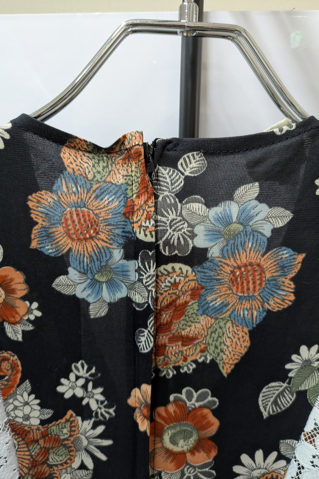 70's Flower Dress London Vintage | Bohemian Lace Bell Sleeve Maxi