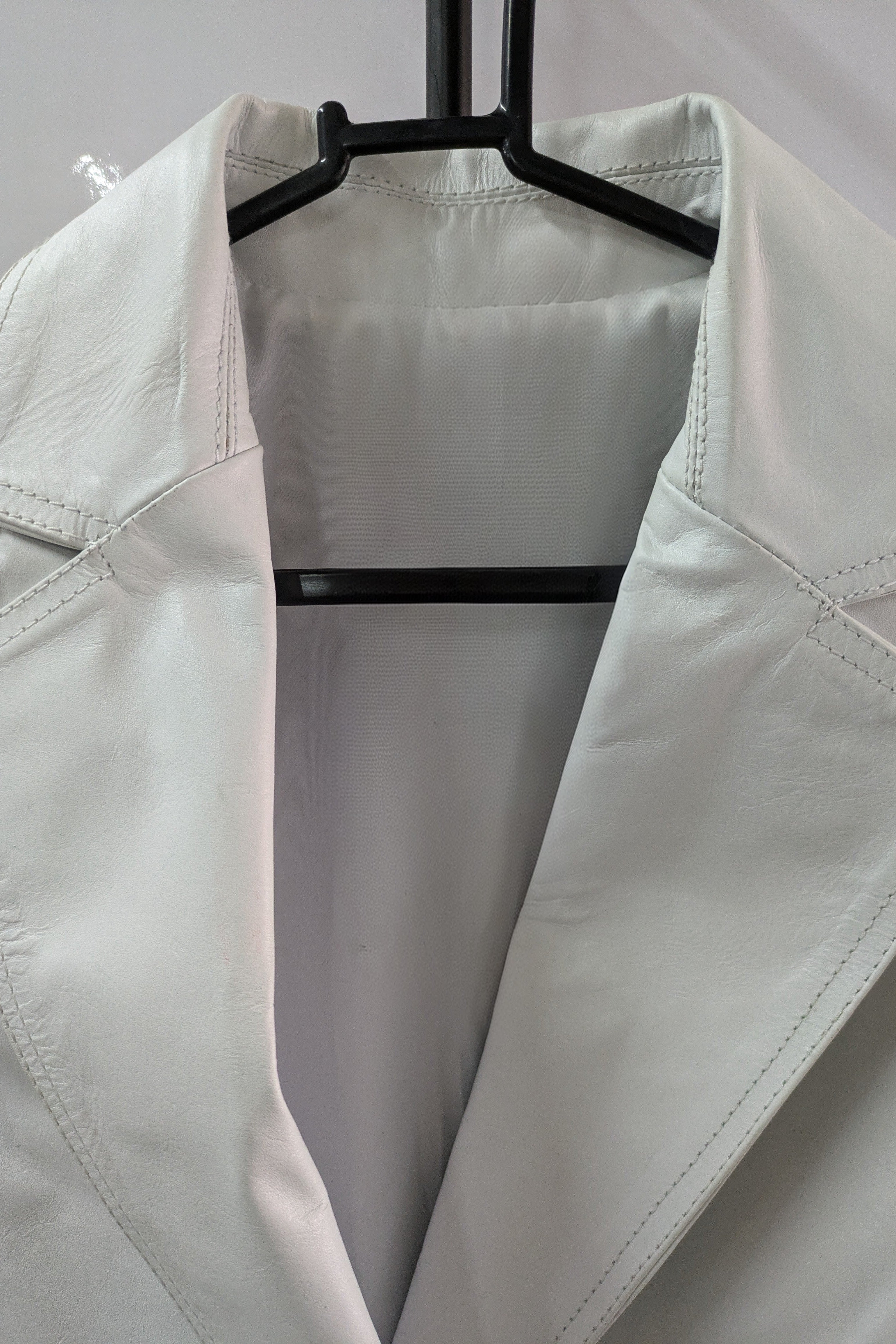 60's White Fake Leather Coat London Vintage | Yé-Yé Girl Style