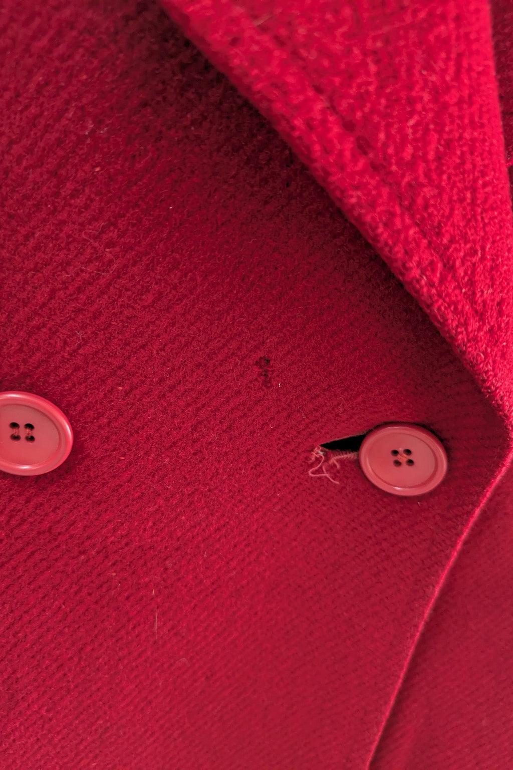 Red Wool Coat WINDS MOOR Britain | Vintage Winter Coat