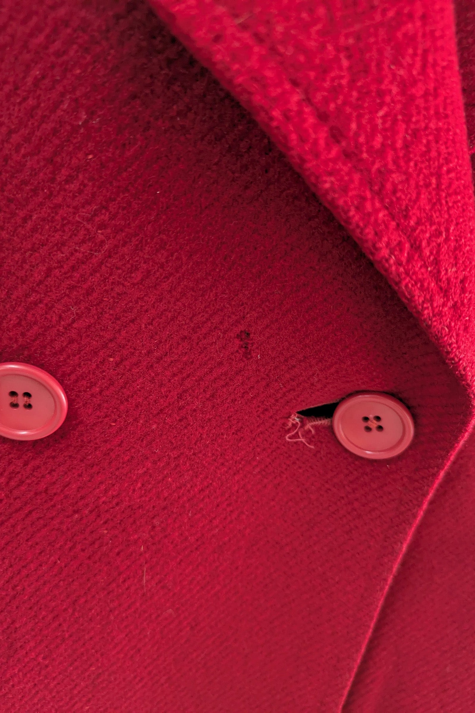 Red Wool Coat WINDS MOOR Britain | Vintage Winter Coat