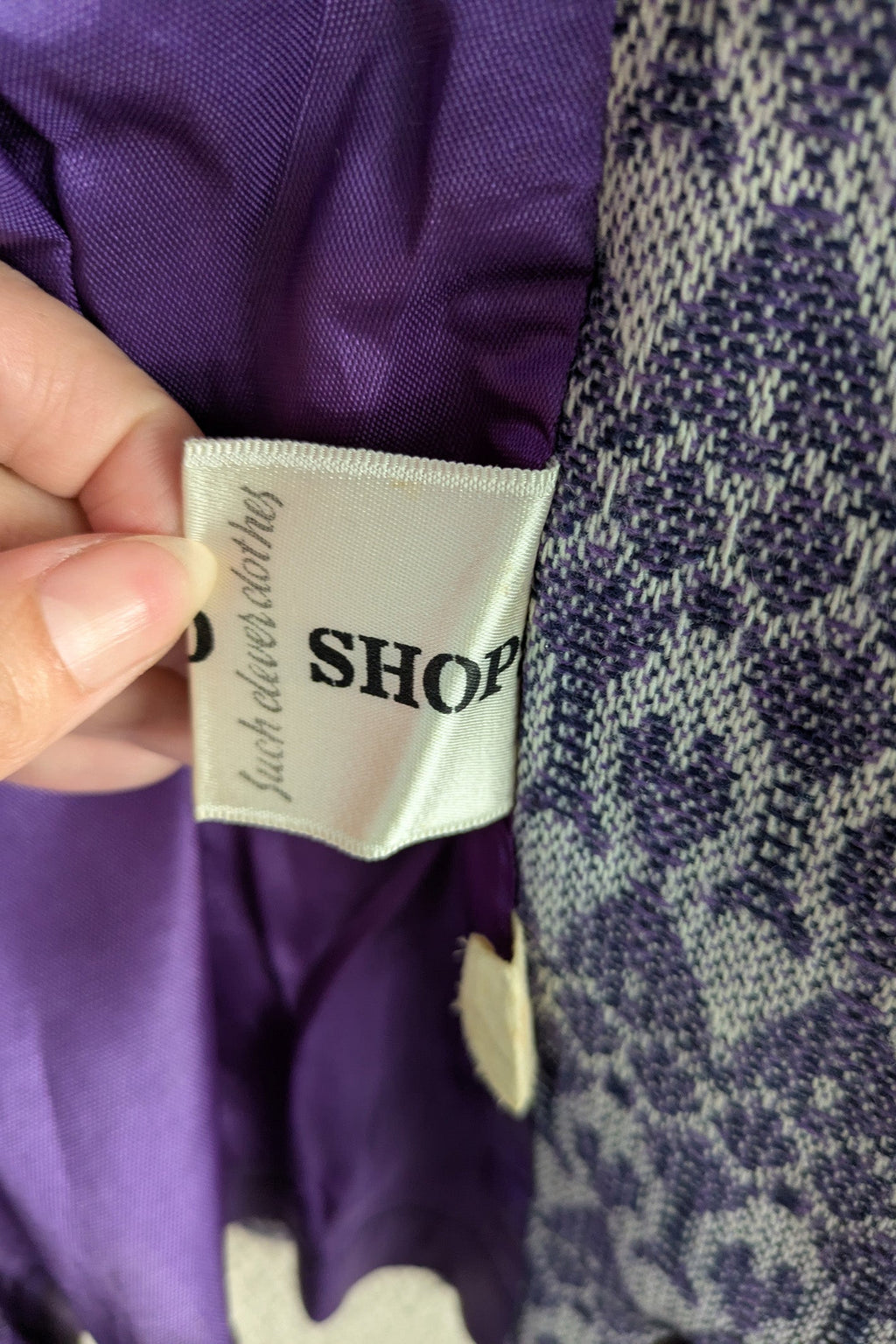 70's Matching Set Richard Shops UK | Purple Jacquard Jacket Shorts