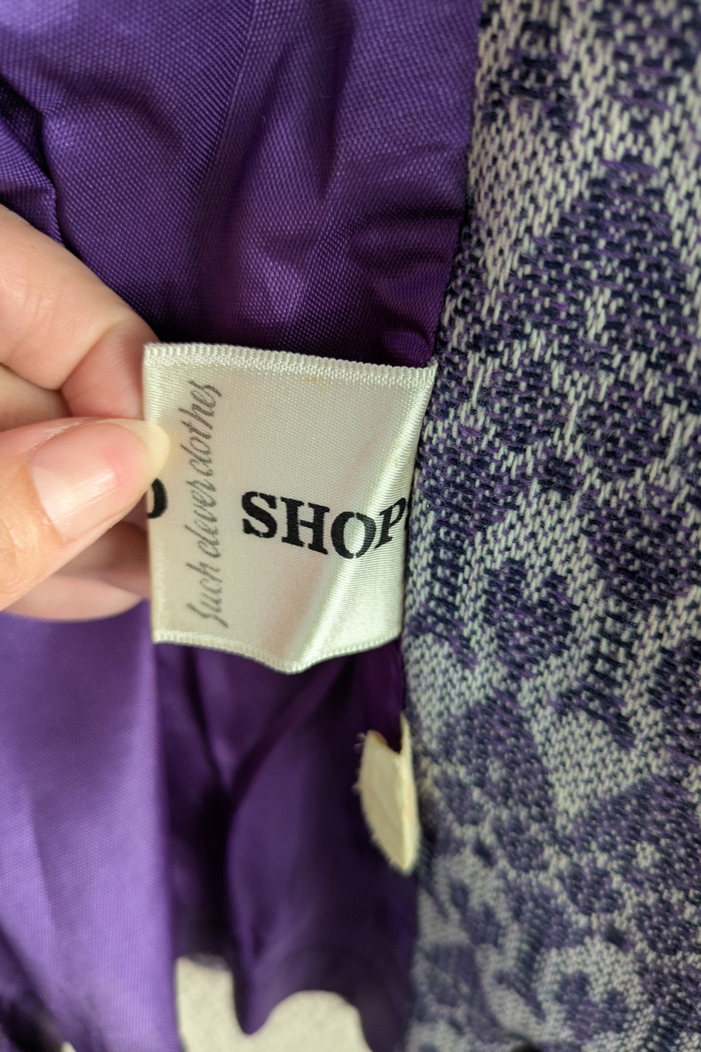 70's Matching Set Richard Shops UK | Purple Jacquard Jacket Shorts