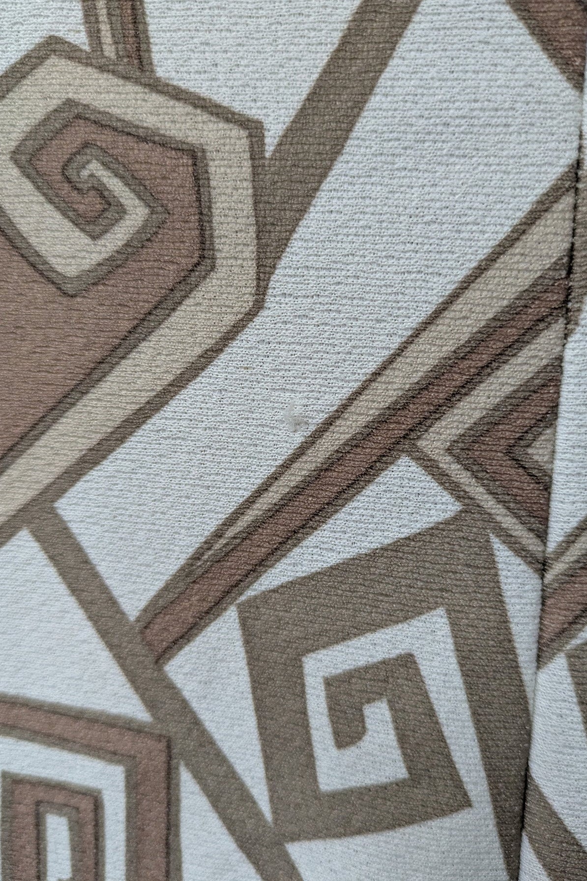 70's Geometric Maxi Dress London Vintage | Bold Pattern Zip Front Dress