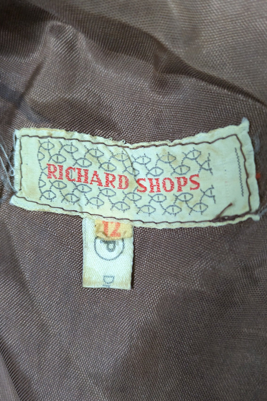 70's Brown Dress Richard Shops UK | Hippie Floral Paisley Maxi Dress