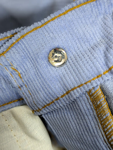 70's Levi's Deadstock Corduroy Pants Sky Blue | 716-1517 Saddleman Boot Jeans