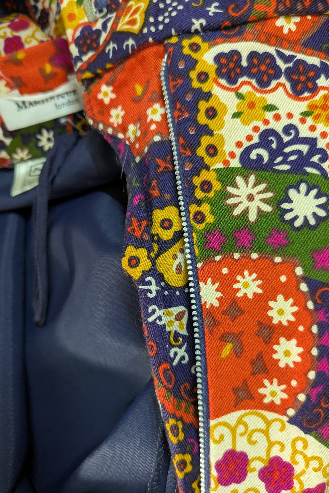 70's Martinique Skirt Vintage | Two Tier Hem Cotton Maxi Skirt