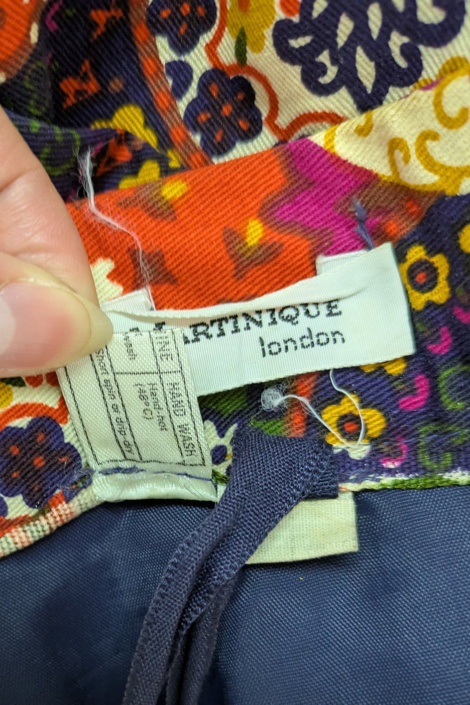 70's Martinique Skirt Vintage | Two Tier Hem Cotton Maxi Skirt