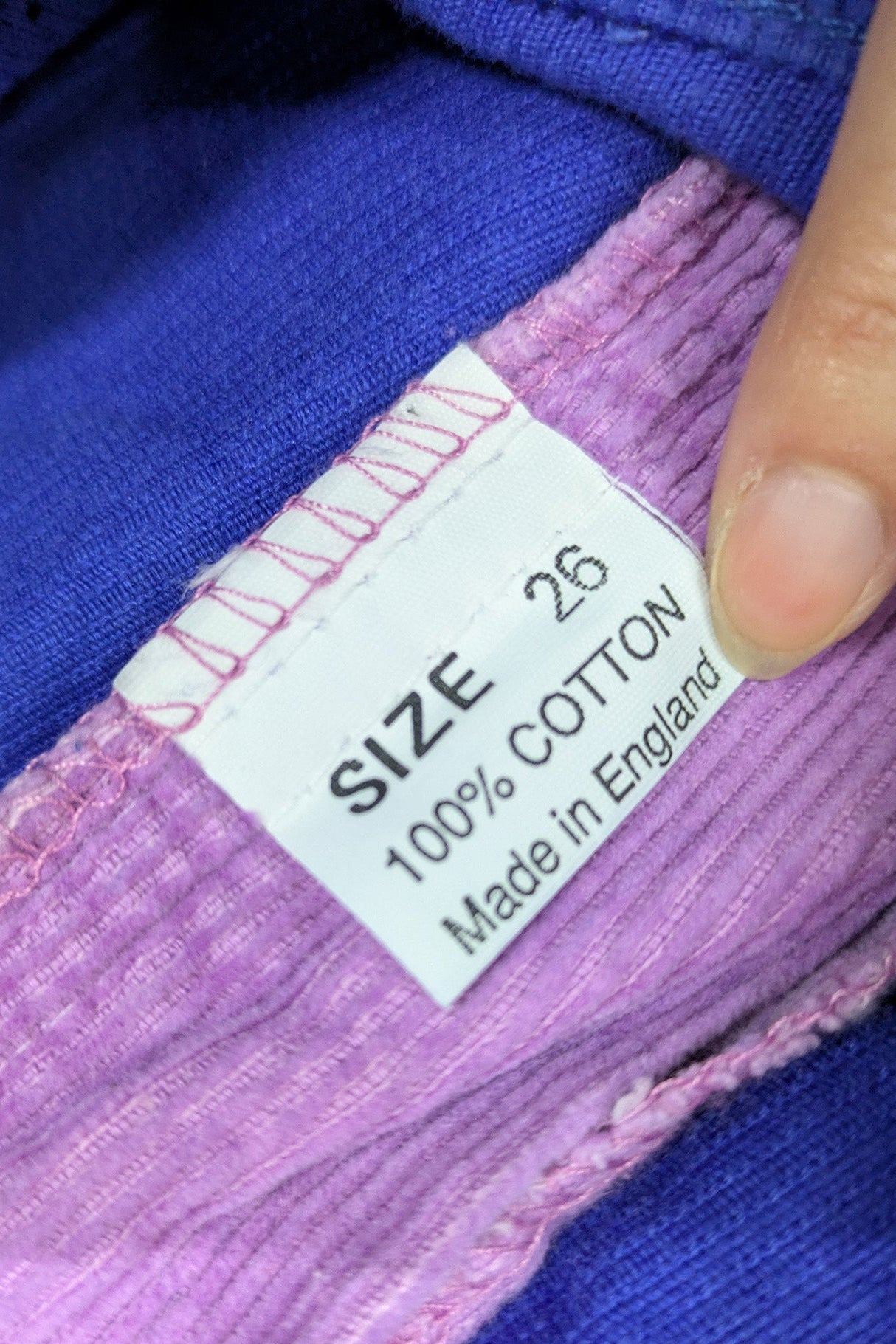 90's SPASE Bell Bottom Pants | 70's Revival Purple Blue Corduroy