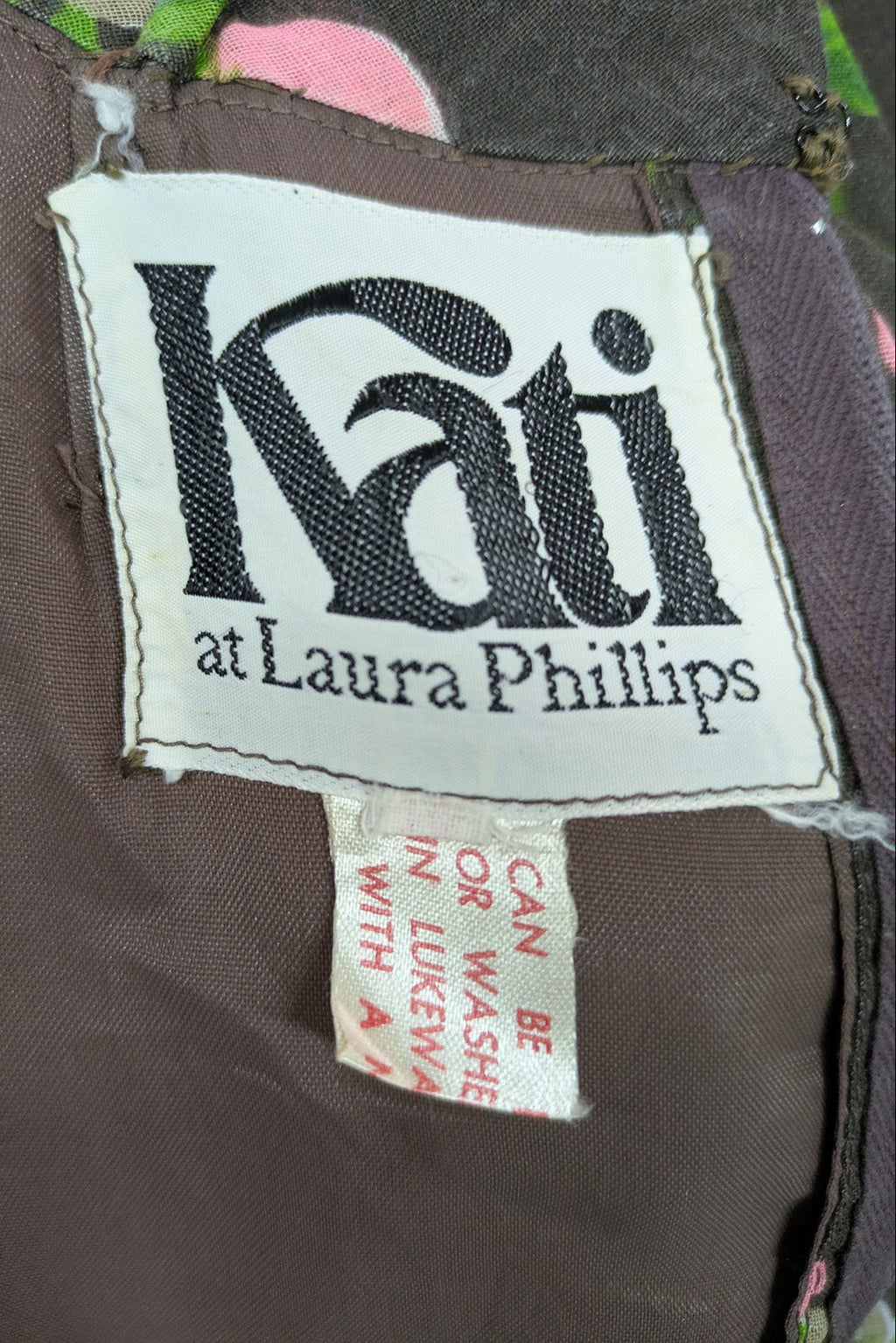 70's Dress Kati at Laura Phillips UK | Wild Strawberry Pattern Vintage Dress