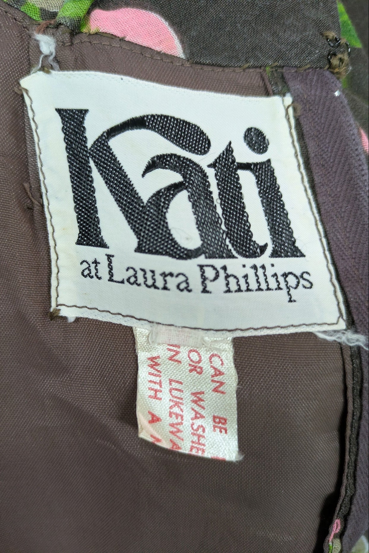 70's Dress Kati at Laura Phillips UK | Wild Strawberry Pattern Vintage Dress