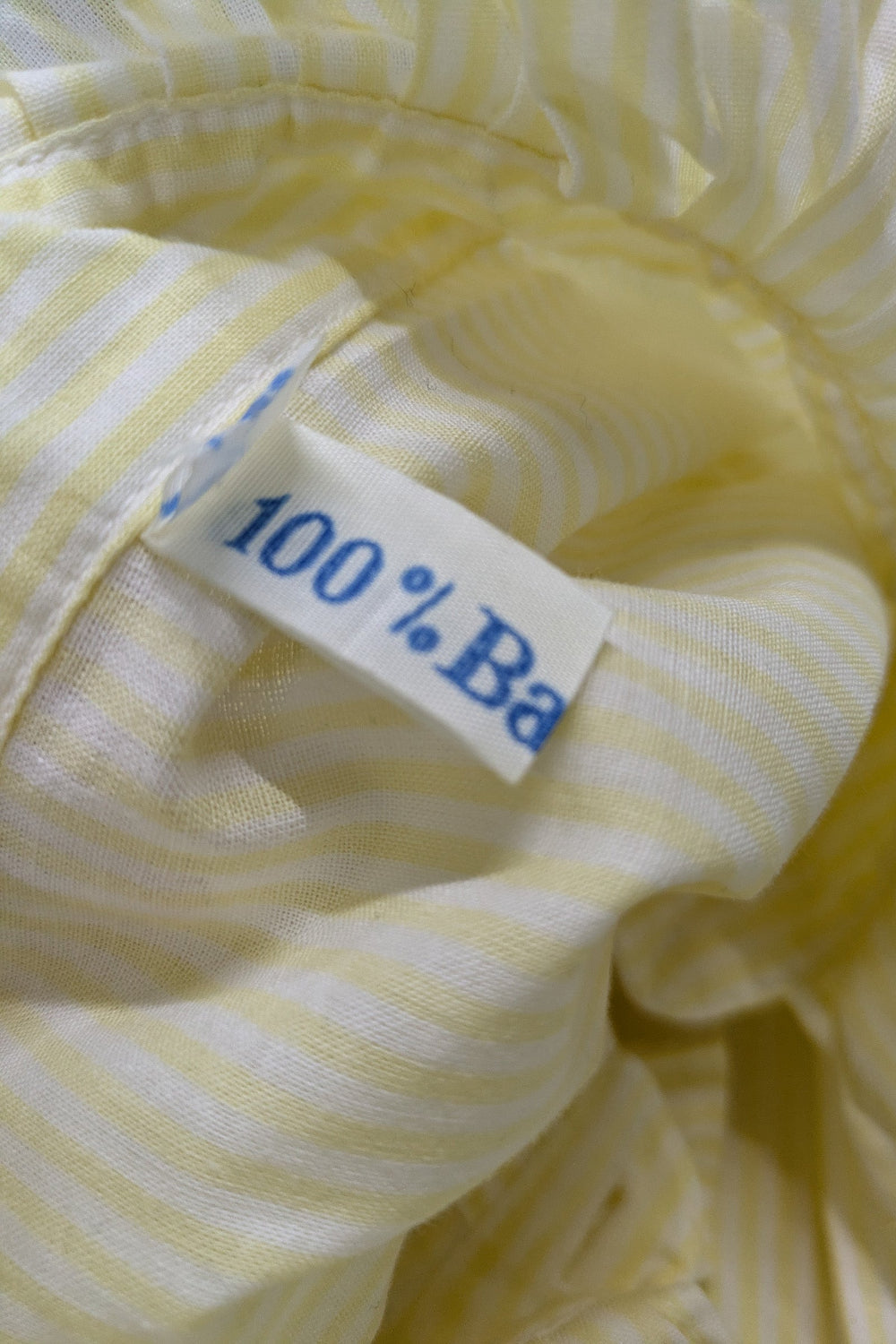 70's Lady's shirts|Yellow stripe Ruffled shrits Made in Germany