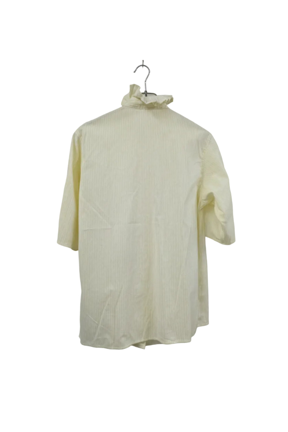 70's Lady's shirts|Yellow stripe Ruffled shrits Made in Germany