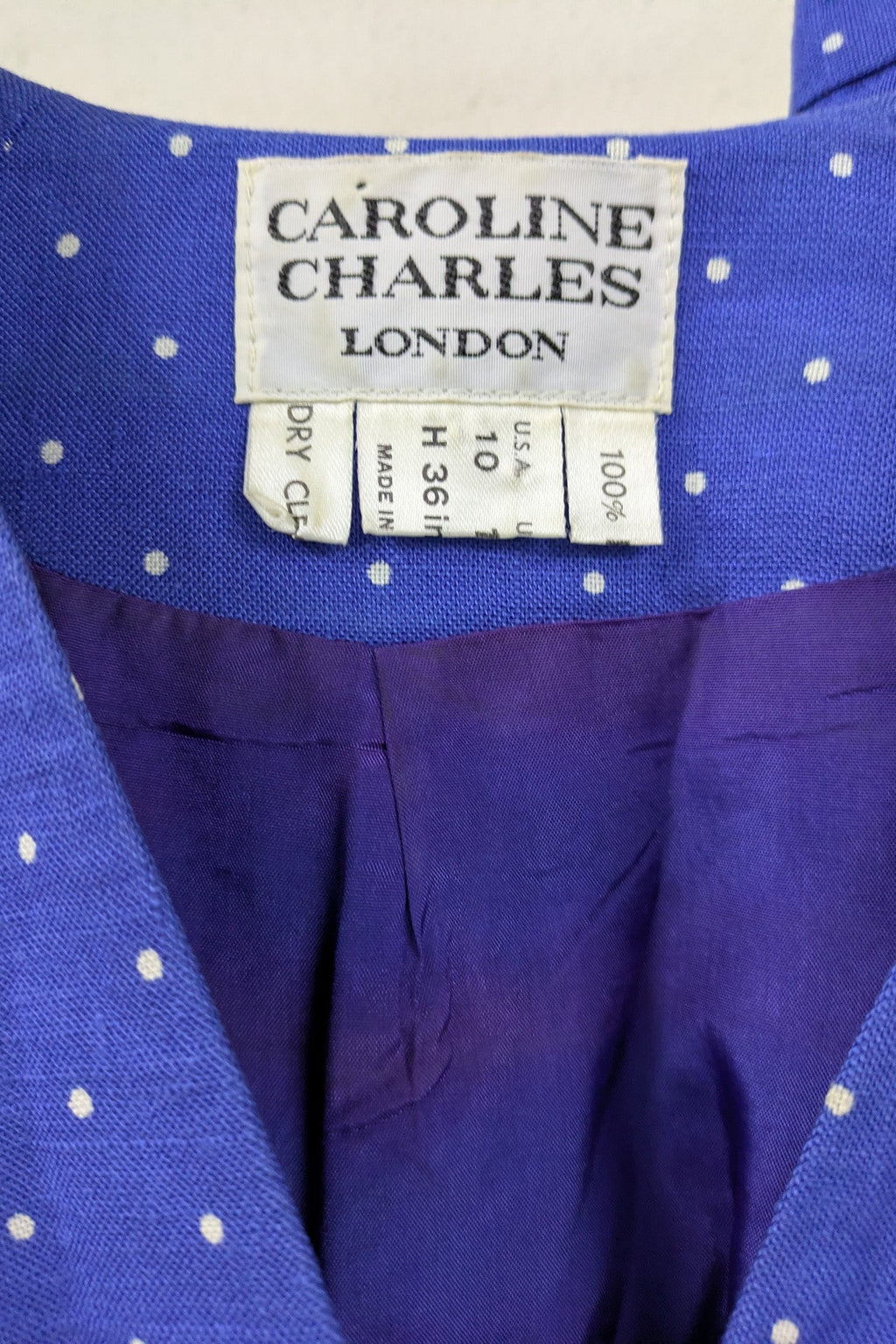 70's Royal Blue Suit | Caroline Charles London | Vintage 3-Piece