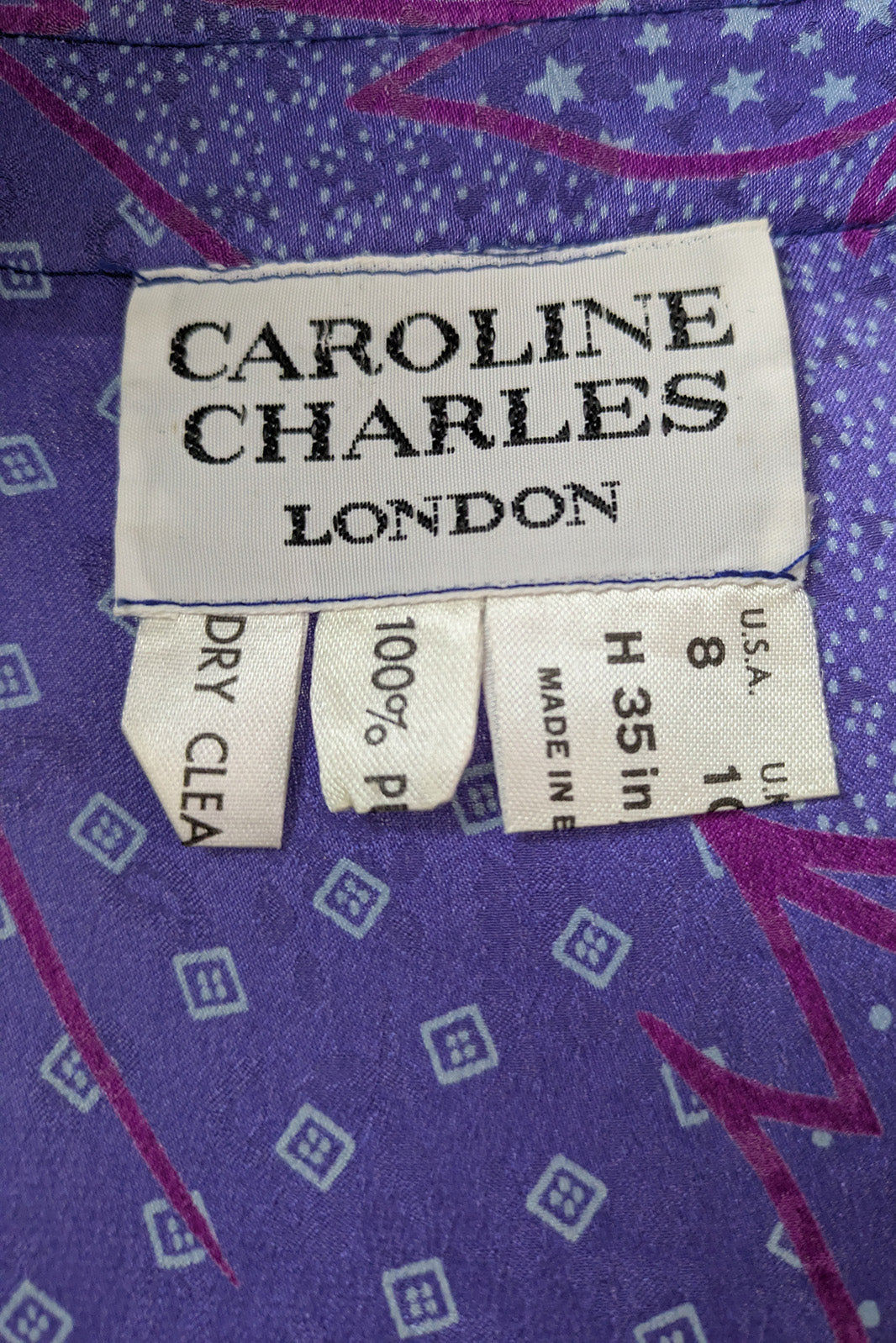 70's Silk Set Up | Caroline Charles London | Vintage 2-Piece