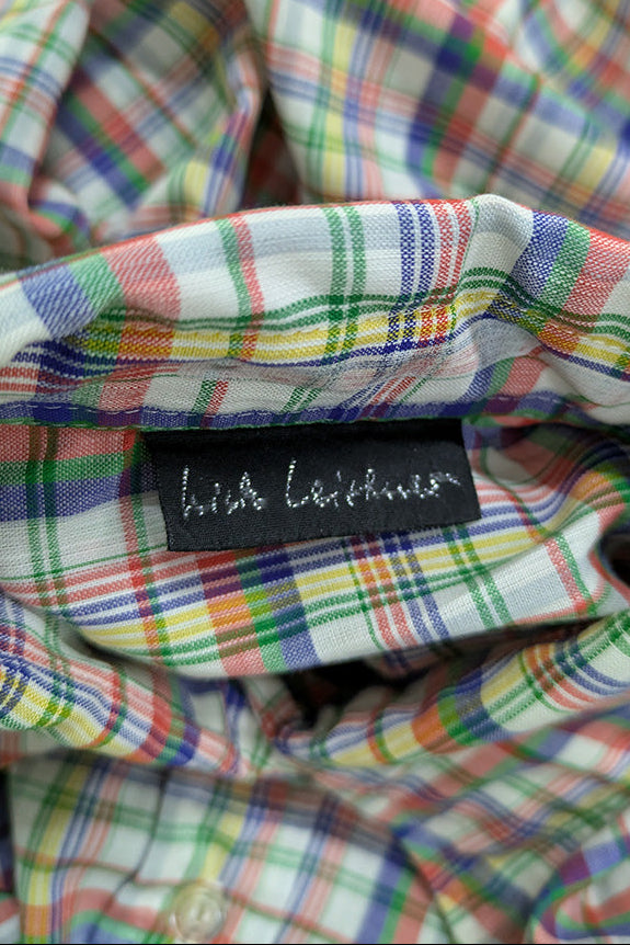 70's Lady's Check Shirt London Vintage | Soft Gauze Cotton Blouse