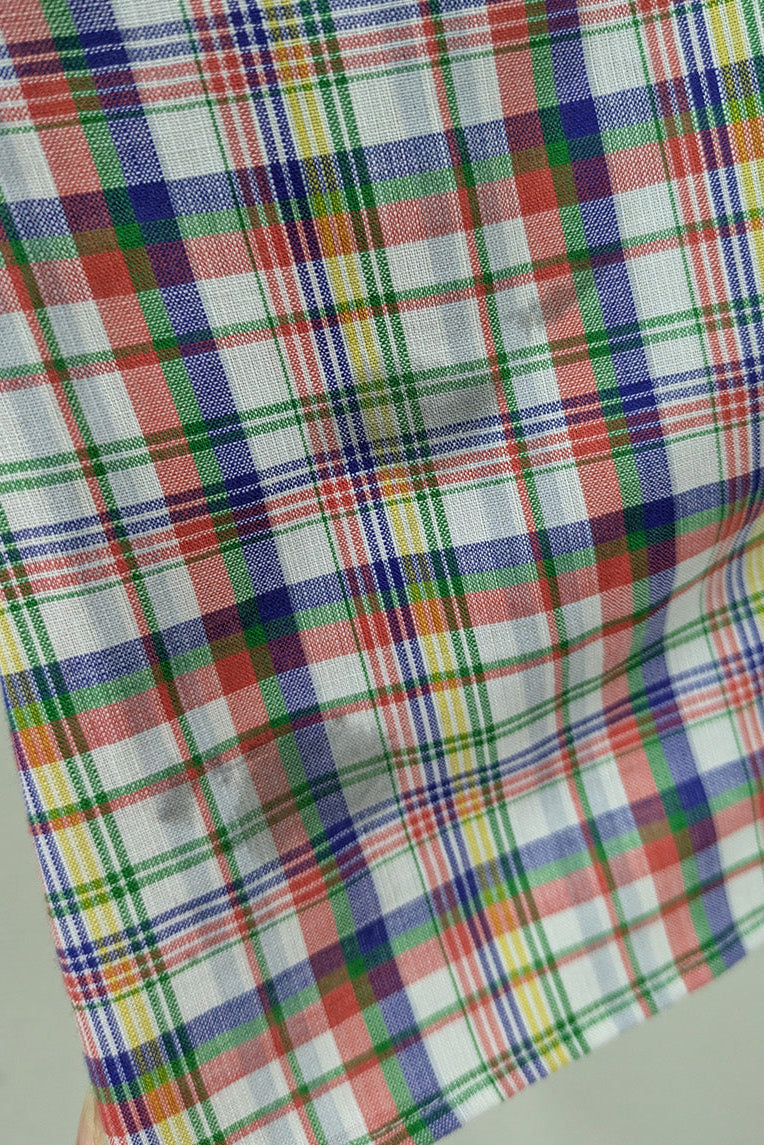 70's Lady's Check Shirt London Vintage | Soft Gauze Cotton Blouse