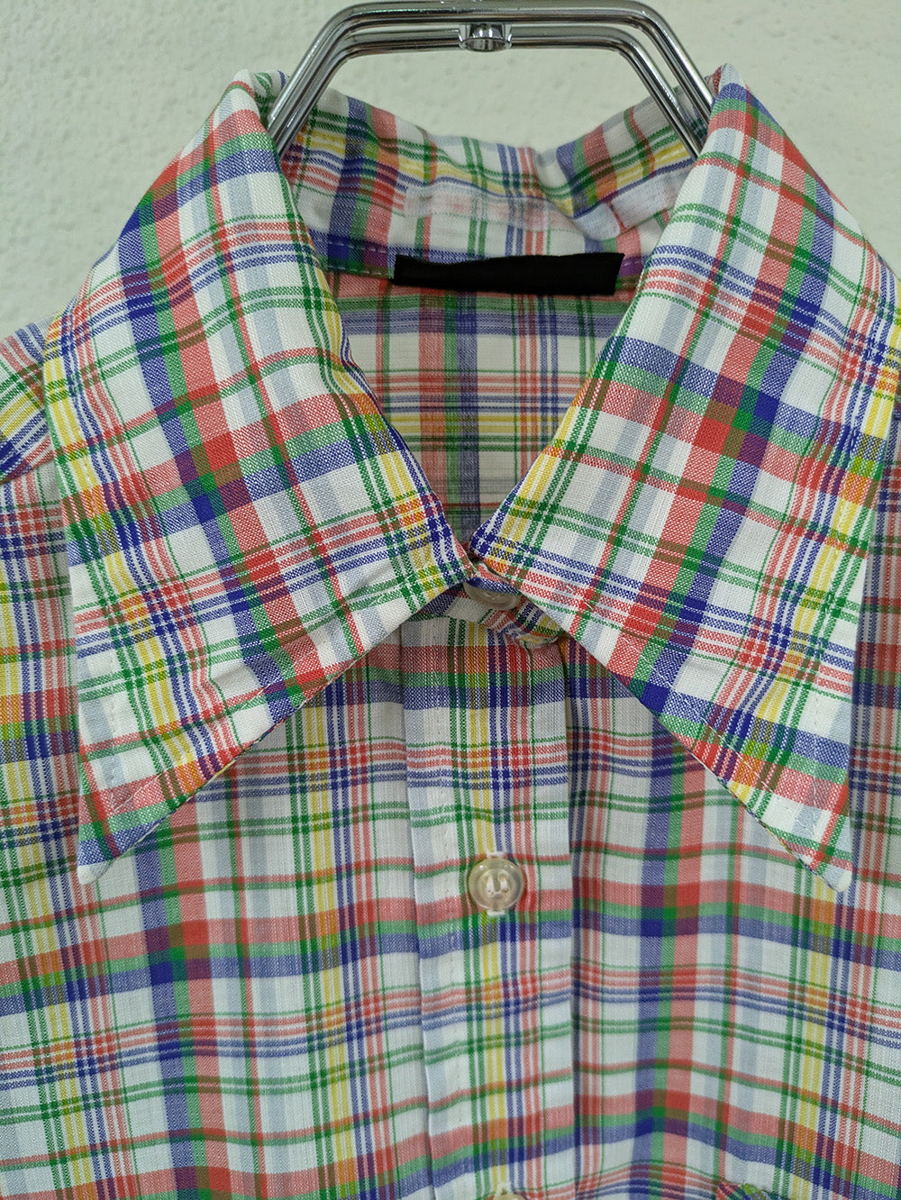 70's Lady's Check Shirt London Vintage | Soft Gauze Cotton Blouse
