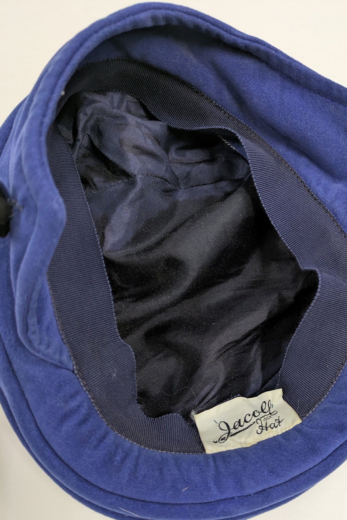 50's Velour Hat Jacoll Hat London | Royal Blue Velvet Vintage Hat