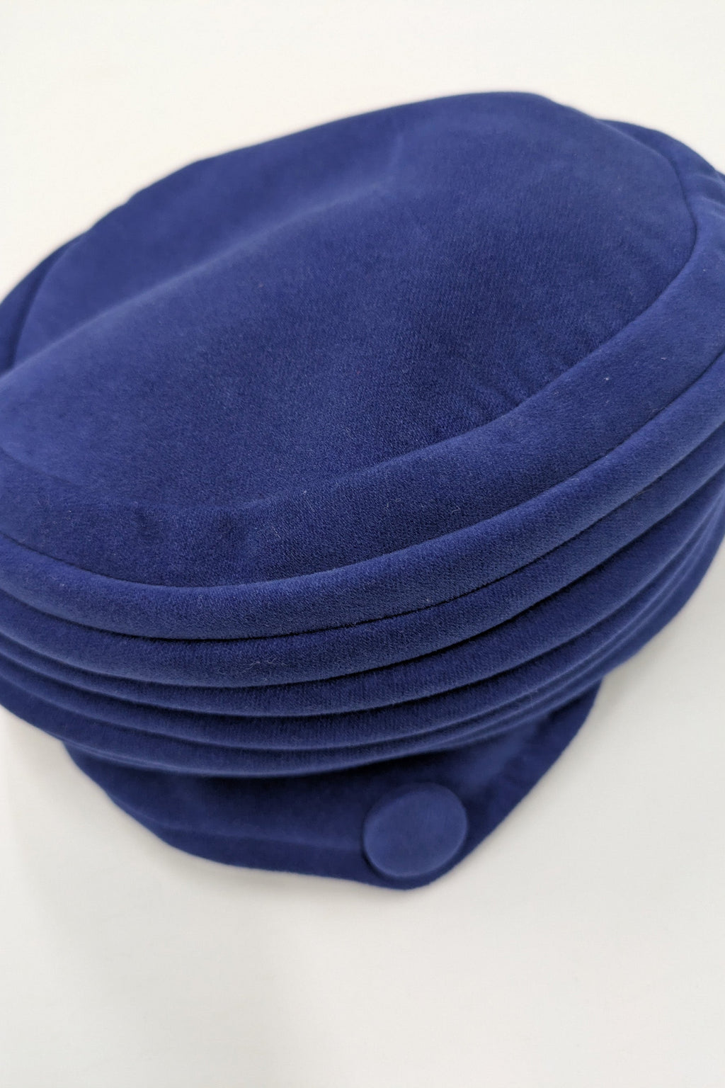 50's Velour Hat Jacoll Hat London | Royal Blue Velvet Vintage Hat