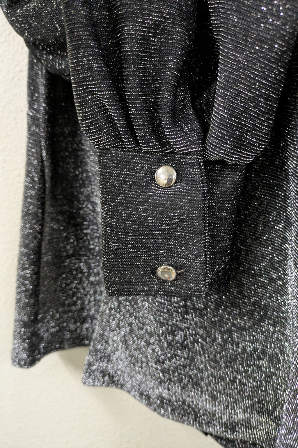 60's Silver Sparkly Shirt MACKERNESS UK | Vintage Glam Lurex Blouse