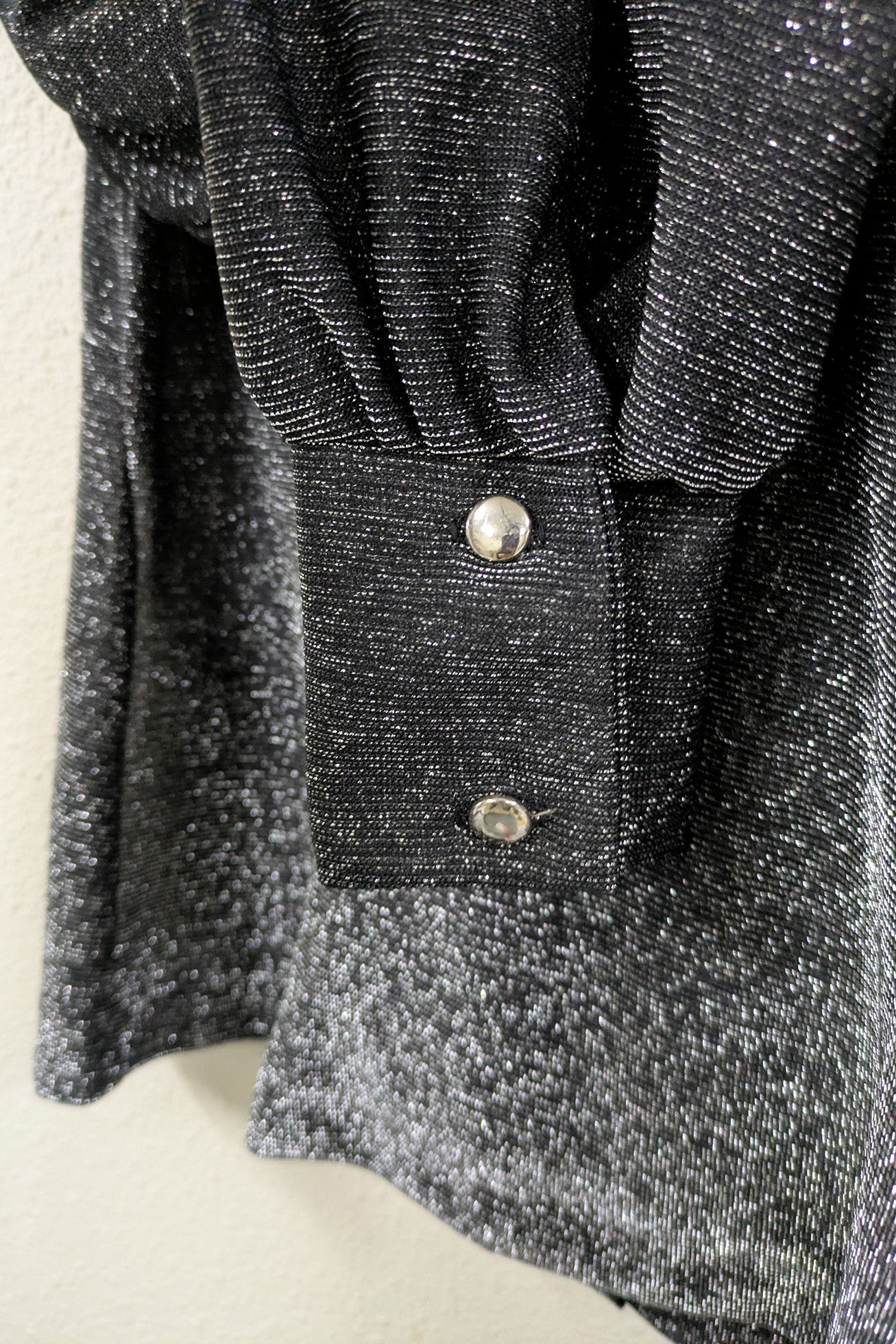 60's Silver Sparkly Shirt MACKERNESS UK | Vintage Glam Lurex Blouse