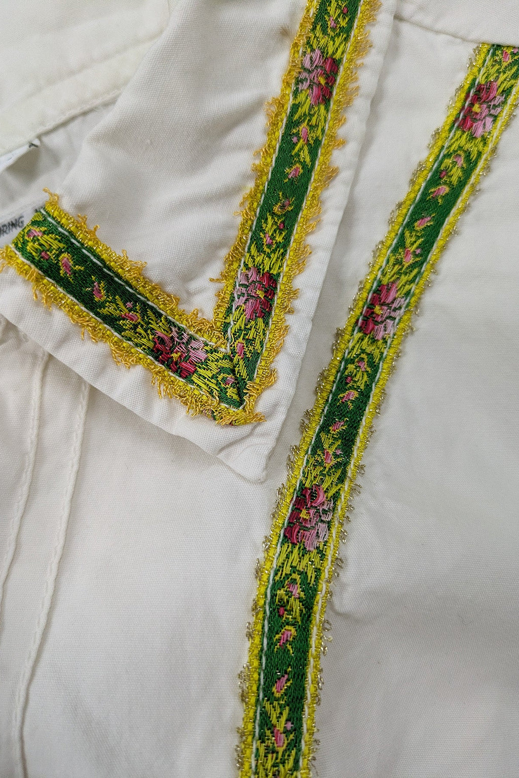 70's Italian Shirt Tavarner&co | Hippie Style Tyrolean Tape Vintage