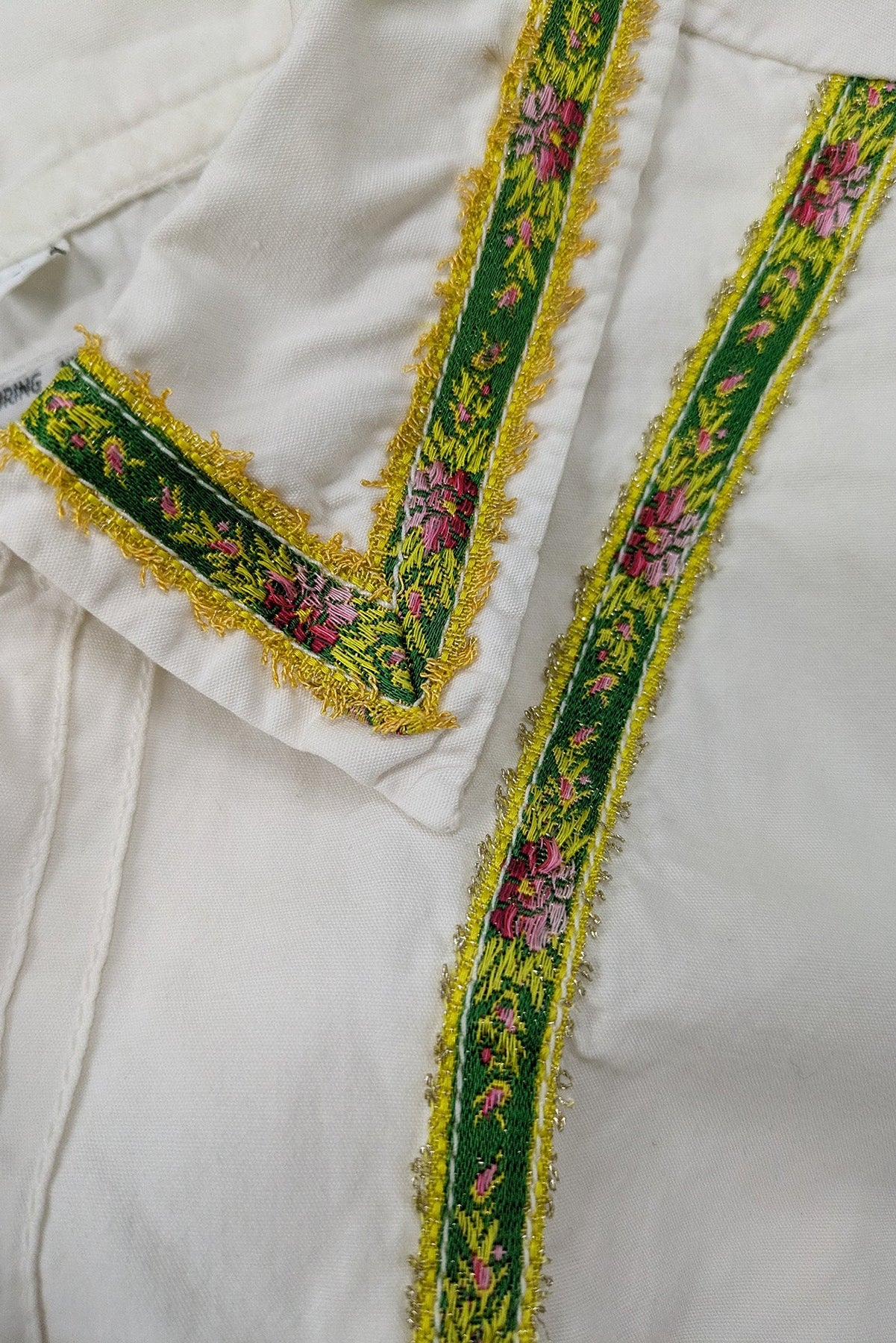 70's Italian Shirt Tavarner&co | Hippie Style Tyrolean Tape Vintage