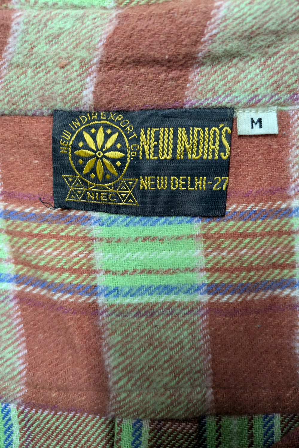 Deadstock Flannel Check Shirt NEW INDIA'S | Vintage Men's Shirt