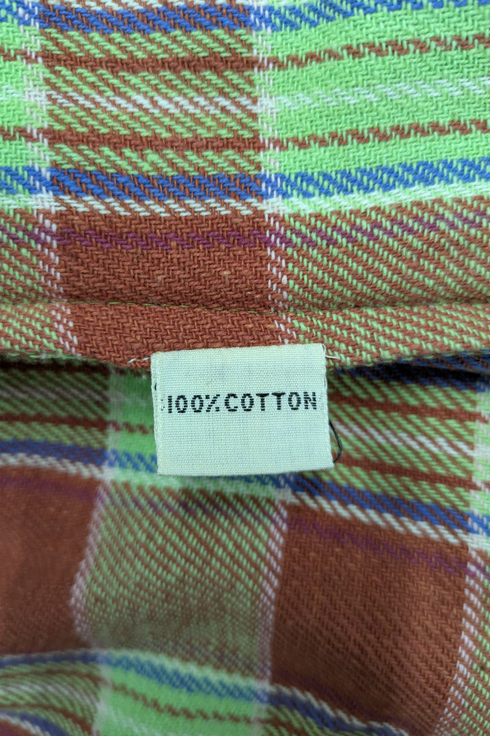 Deadstock Flannel Check Shirt NEW INDIA'S | Vintage Men's Shirt