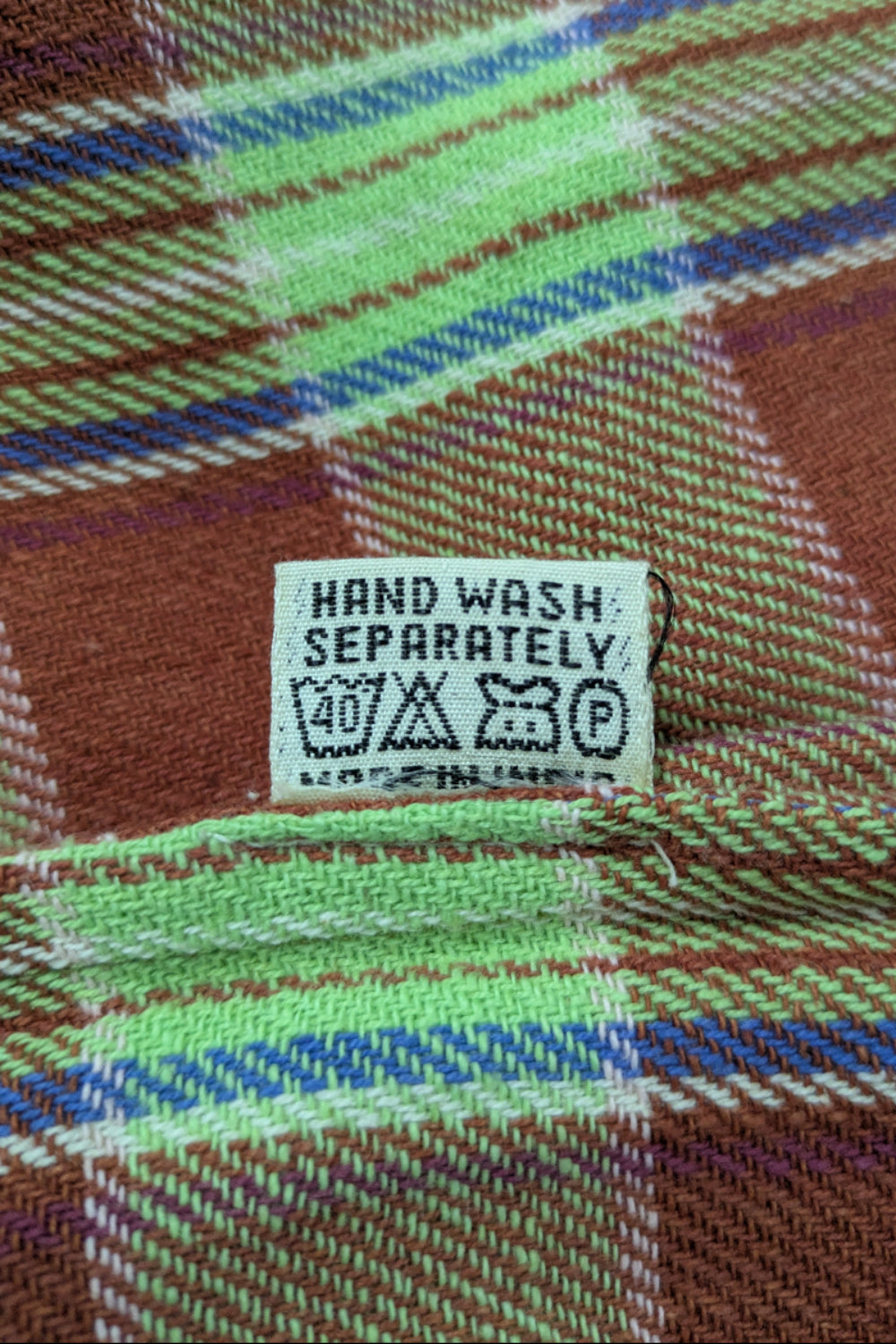 Deadstock Flannel Check Shirt NEW INDIA'S | Vintage Men's Shirt