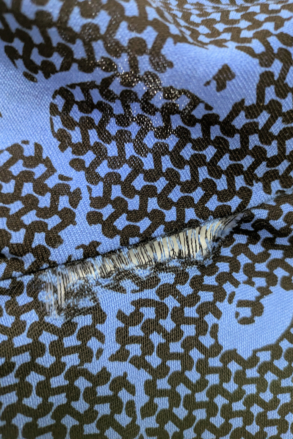 70's St Michaels Blue Dress UK Vintage | Marks & Spencer Flower Pattern