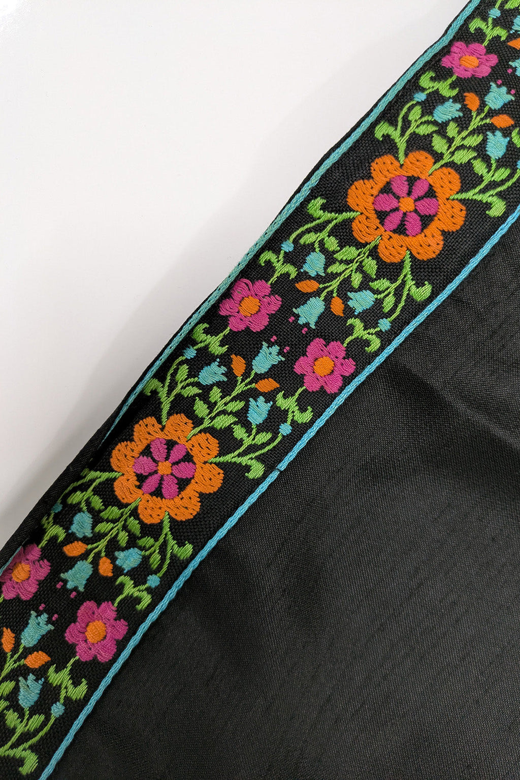 Late 60's Maxi Skirt St Andre London | Tyrolean Tape Black Skirt