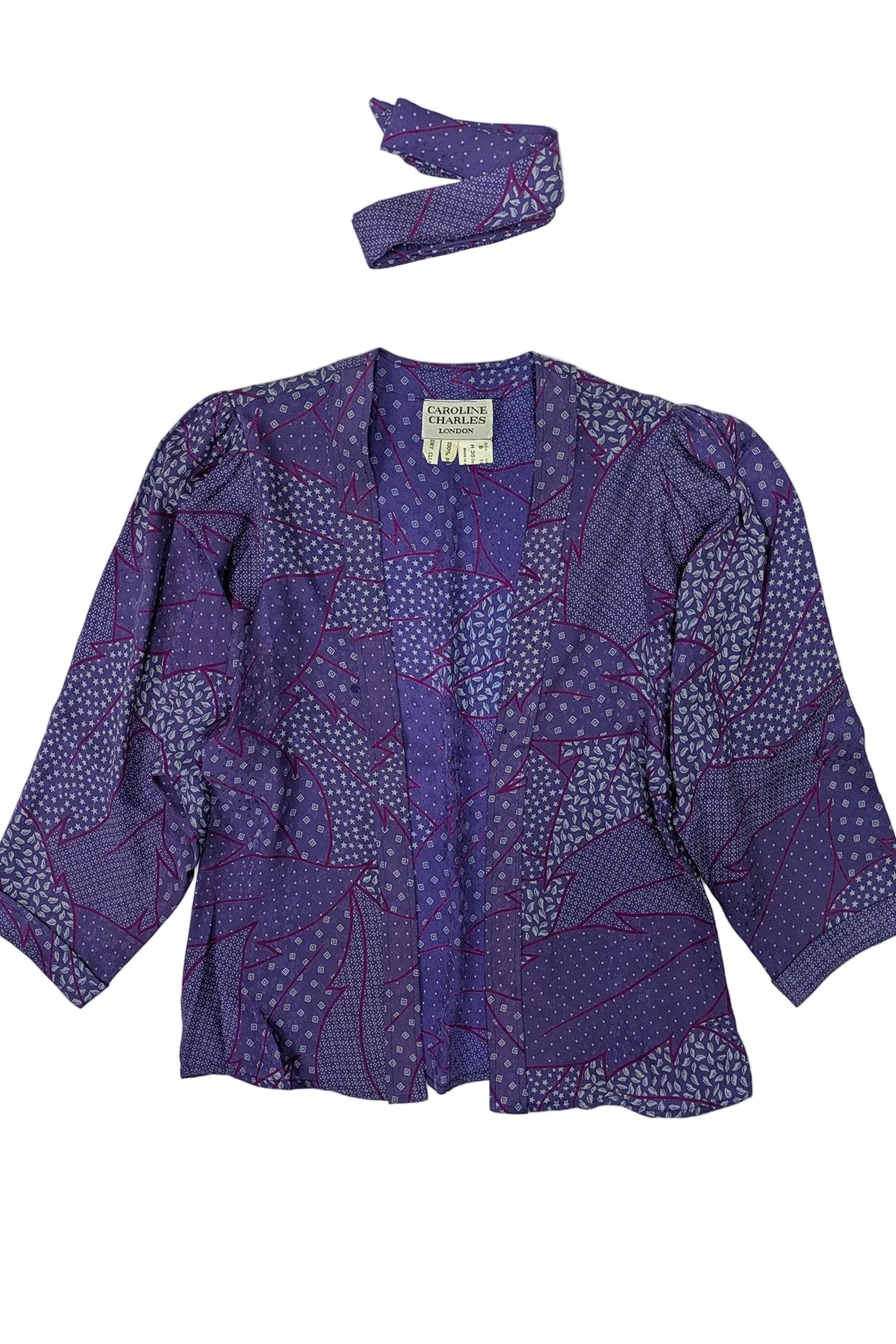 70's Silk Set Up | Caroline Charles London | Vintage 2-Piece