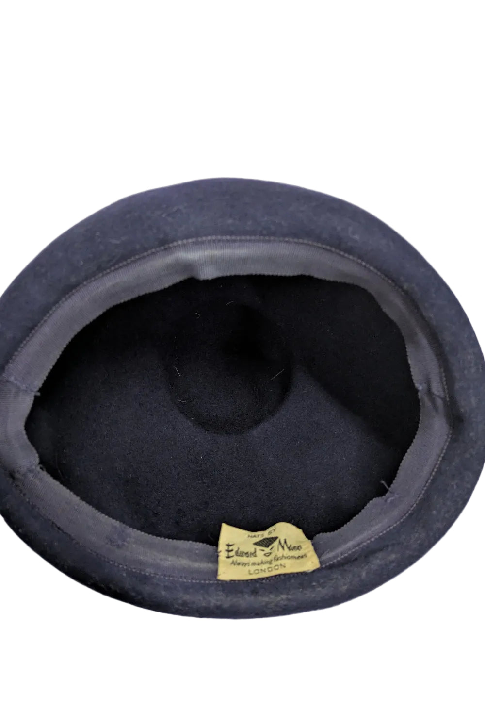 60's Edward Mann Wool Hat | London Vintage Feather Trim