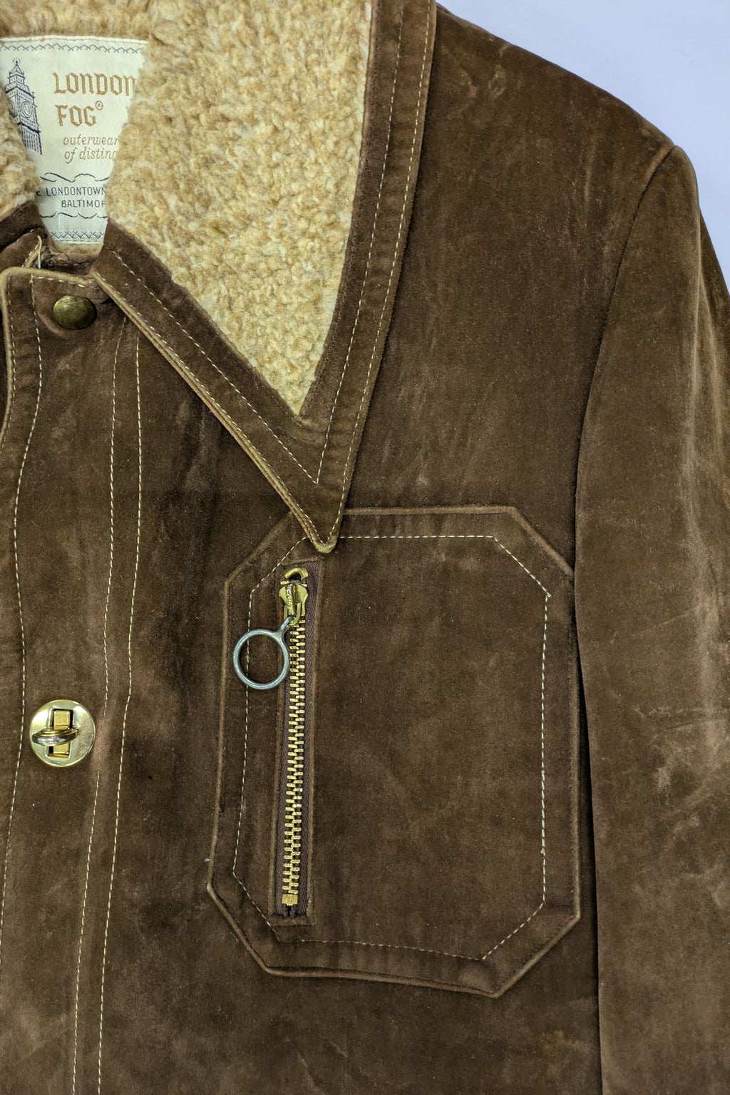 70's London Fog Suede Coat | Shearling Lined Vintage Outerwear