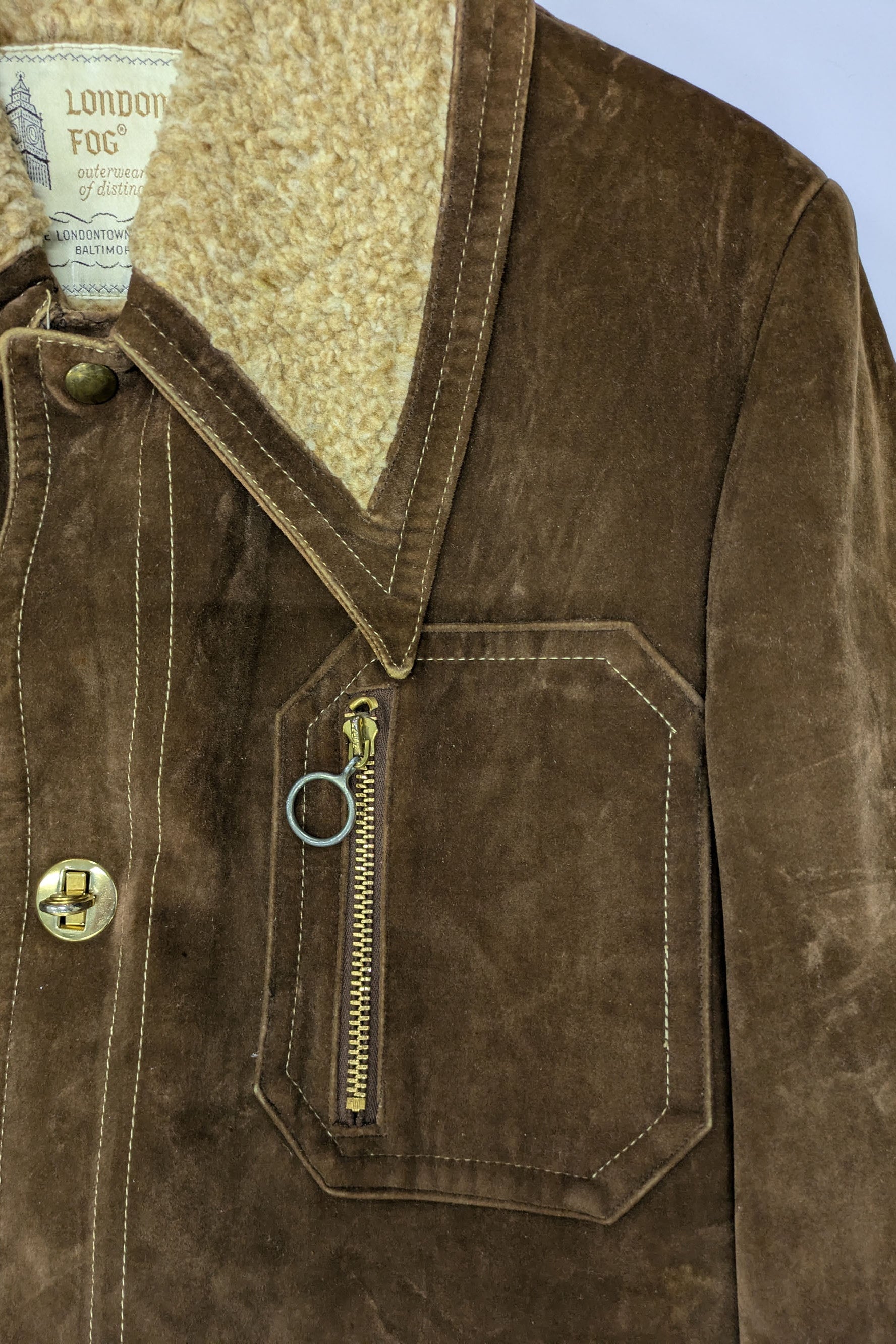 70's London Fog Suede Coat | Shearling Lined Vintage Outerwear