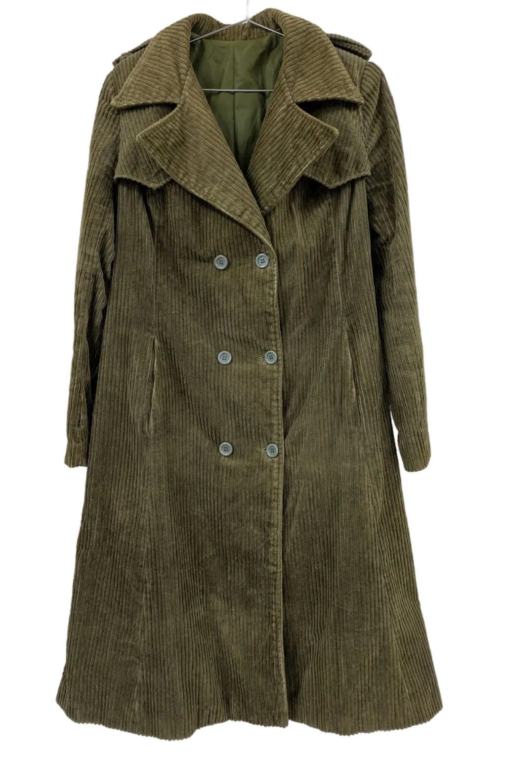 90's Corduroy Trench Coat | 70's Style Vintage Winter Outerwear