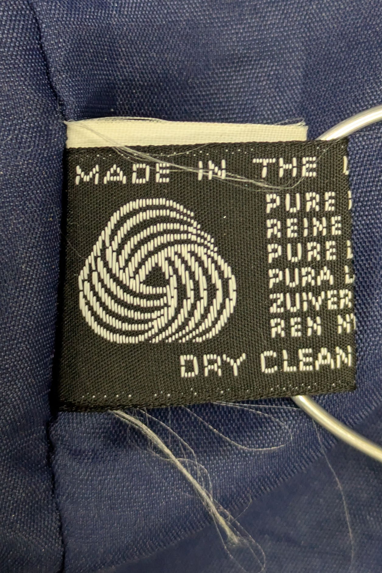 80s ALEXON Tweed Jacket with Velvet Collar | UK Navy & White