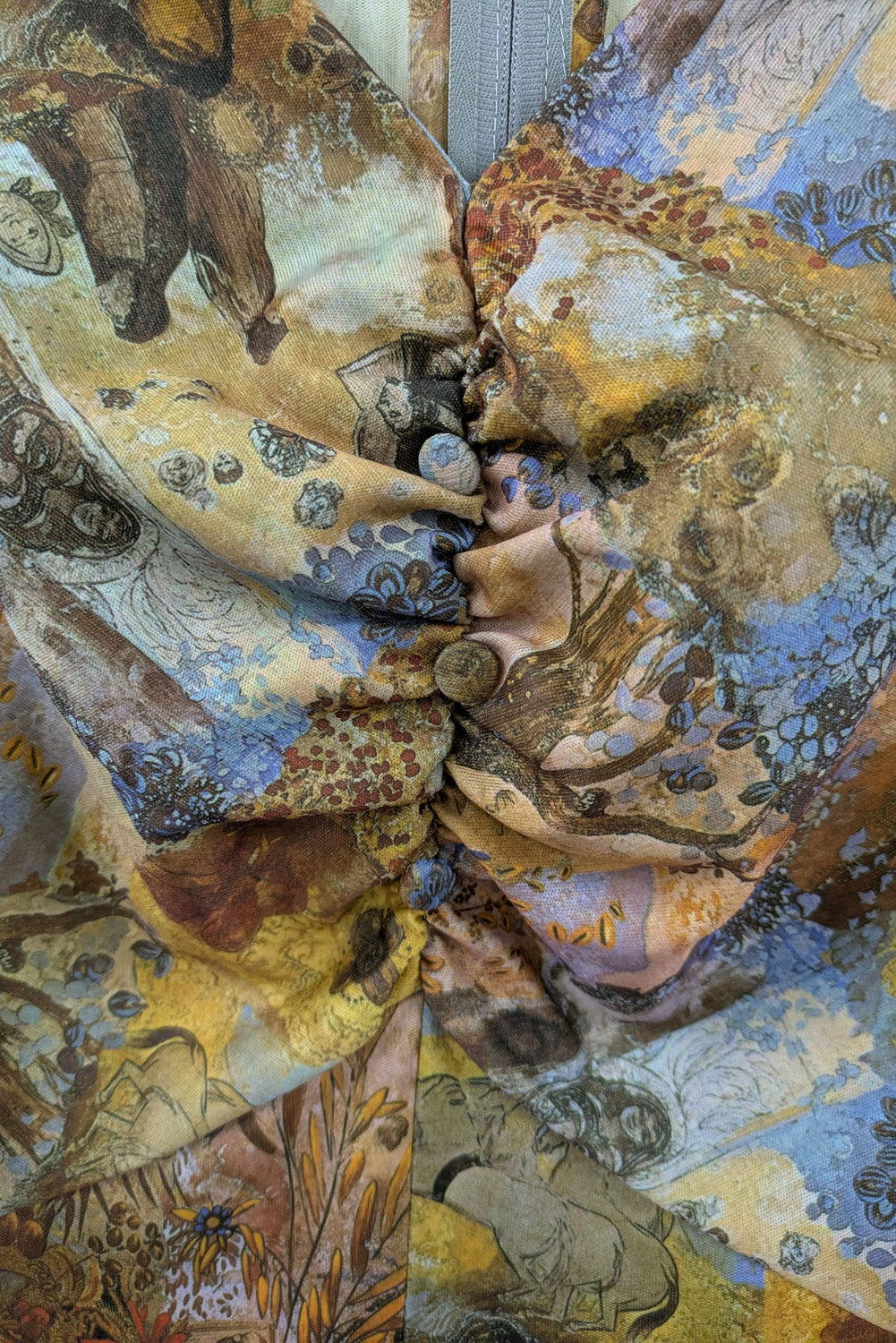 70s Vintage Artistic Maxi dress