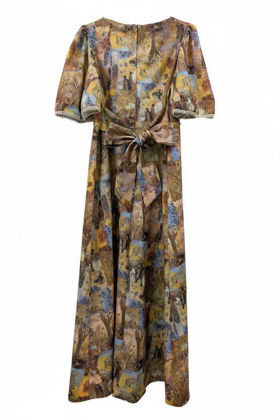 70s Vintage Artistic Maxi dress