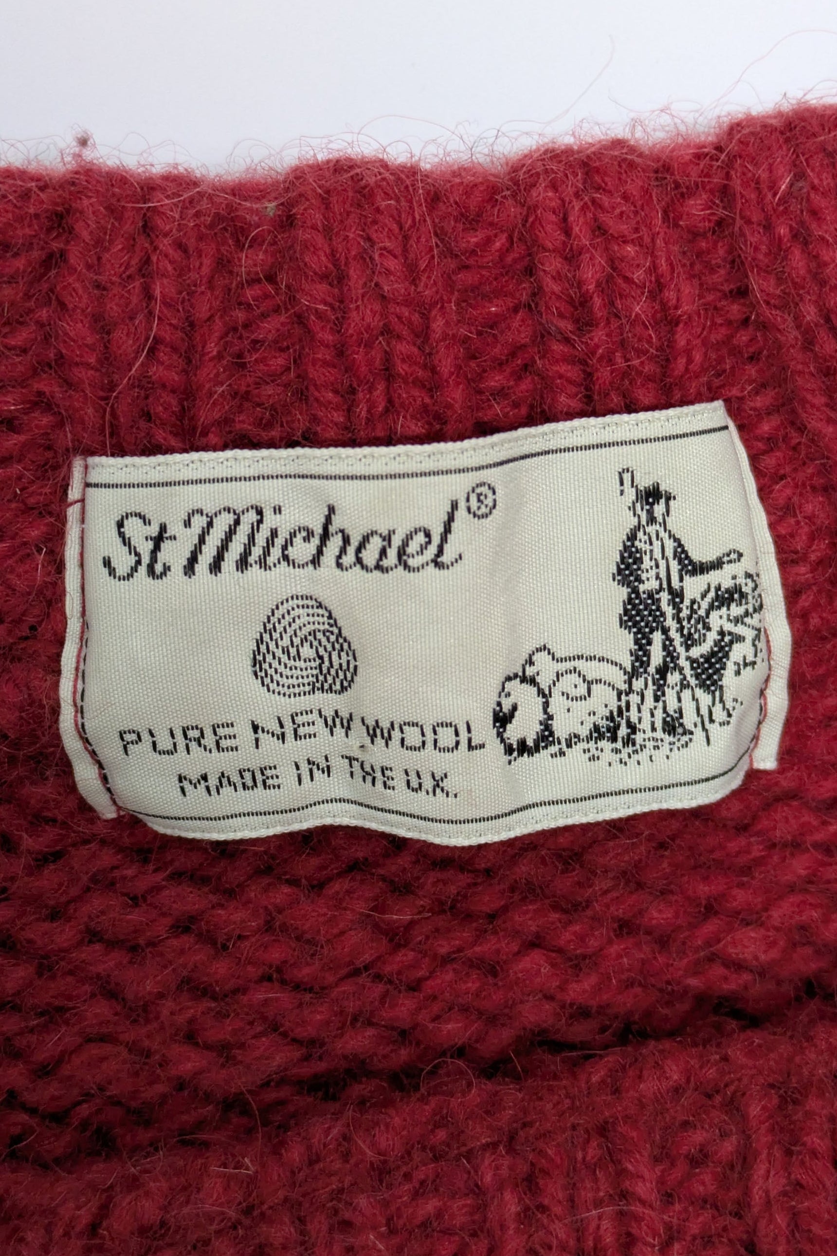 80s Vintage British Knitwear - St Michaels Pure Wool Sweater