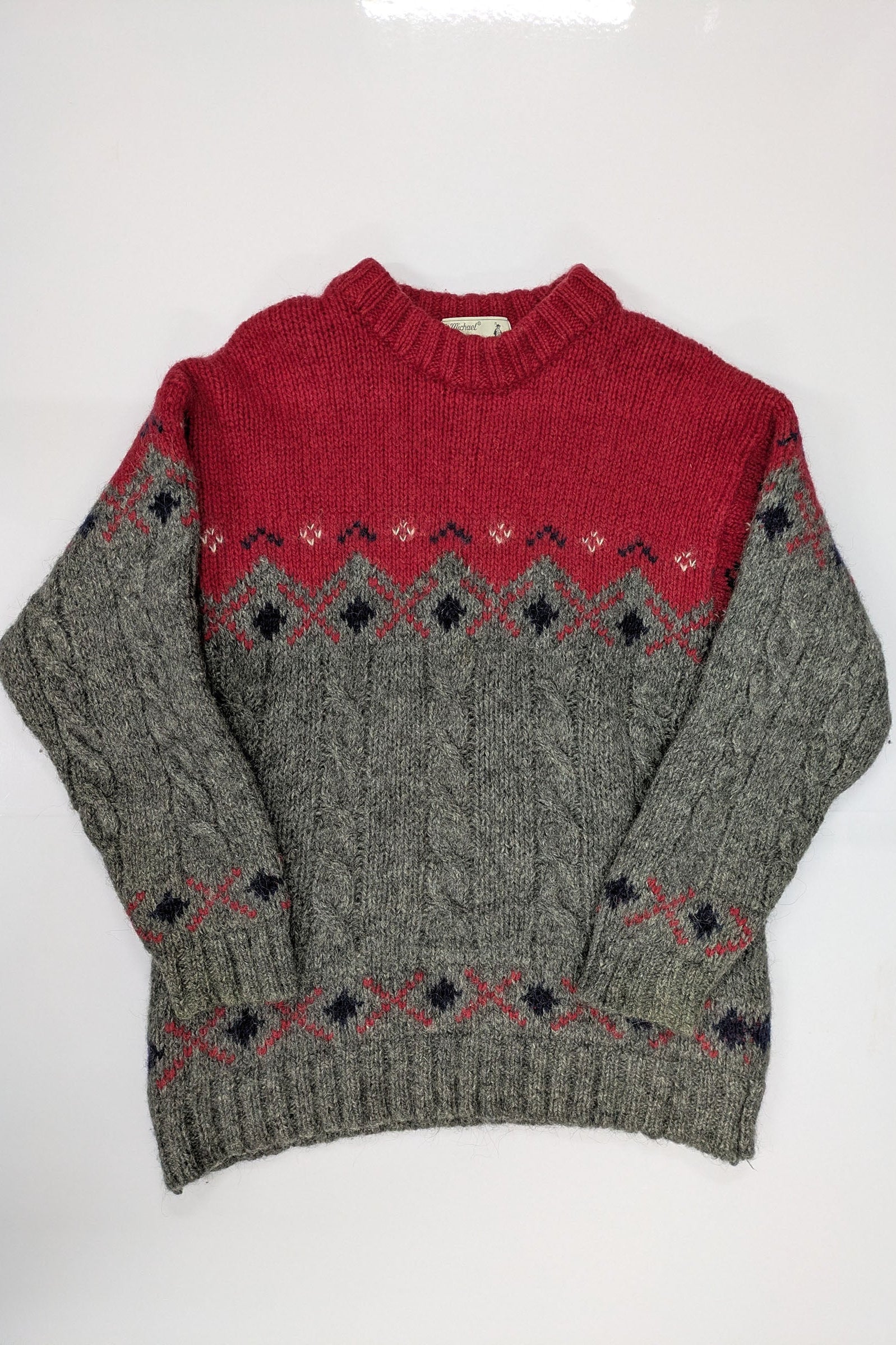 80s Vintage British Knitwear - St Michaels Pure Wool Sweater