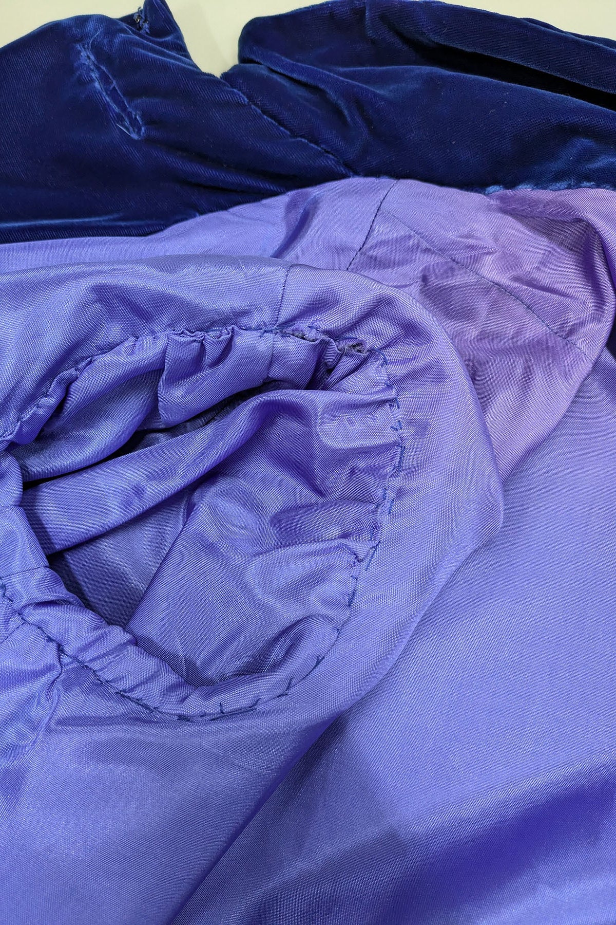 70s Vintage Blue Velvet Opera Cape - European Evening Wear