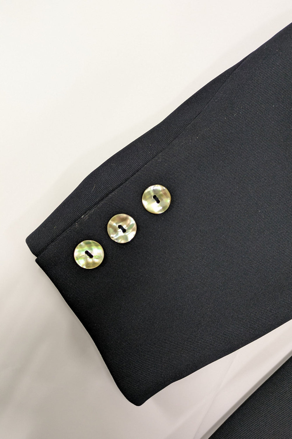 70s Rita Nazzari Double Jacket with Shell Buttons | Paris Navy