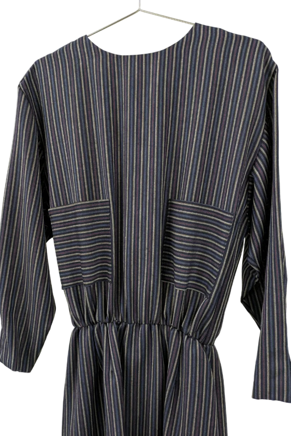 80s Vintage striped straight dress